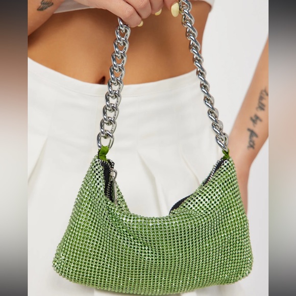 NEW Green sparkly handbag - Picture 2 of 4